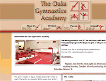 Tablet Screenshot of oaksgymnasticsacademy.com